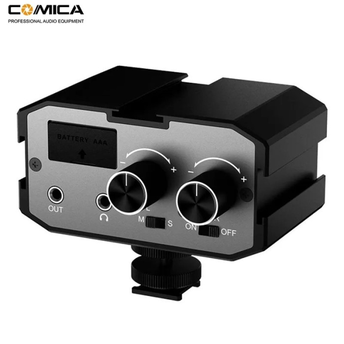 Comica AX1 Universal Microphone Audio Adapter Mixer Preamplifier with