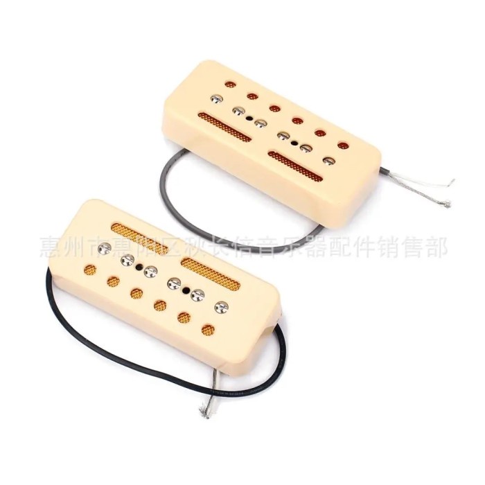 2Pcs Cream Single Coil Soap Bar pickups For P-90 P90 LP Gb Electric