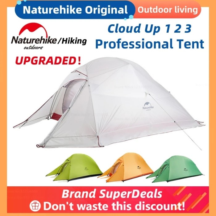 Naturehike Camping Tent Cloud Up 1 2 3 Upgraded Ultralight Waterproof