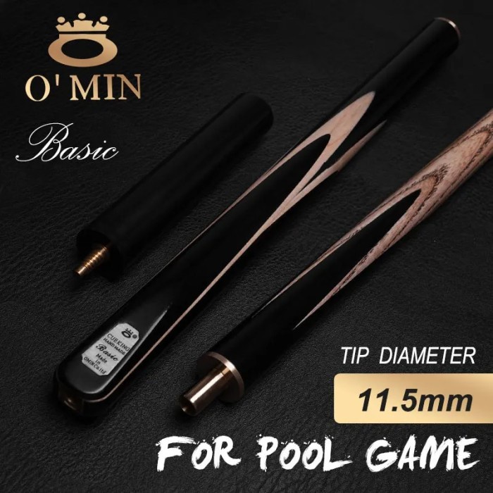 Omin Silver Basic Series 3/4 Snooker Cue Stick 11.5mm Tip Ash Wood