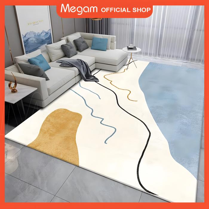 BELI LOKALMegam Permadani Ukuran 200x300 Karpet Lantai Jumbo Ambal Anti Slip Permadani Motif Modern