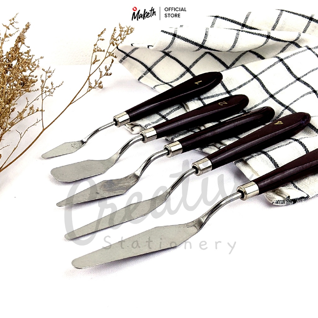 

IK! Painting Knife Pisau Palet Paint Lukis Set 5 Ct-Pkwc MAKETH