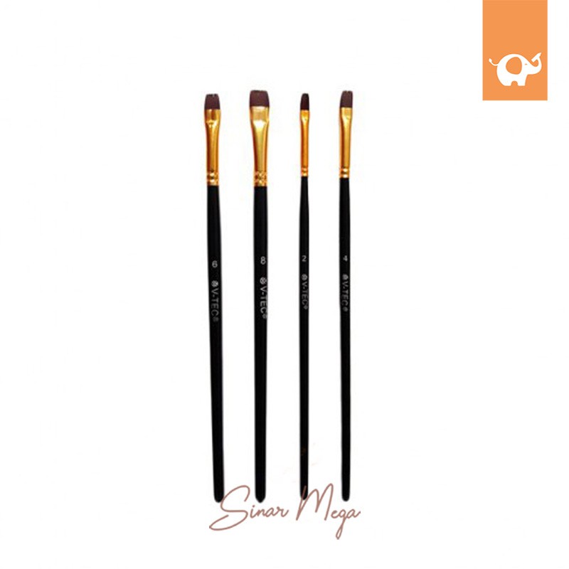 

IK! V-Tec Vtec Art Brushes A0293/4/ Kuas Lukis Set isi 4 Murah