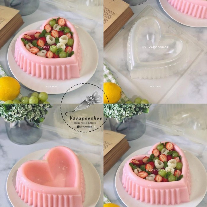 YukBuruanPromobanyak- Cetakan Puding Unique Love / Cetakan Puding Hati / Cetakan Puding Love