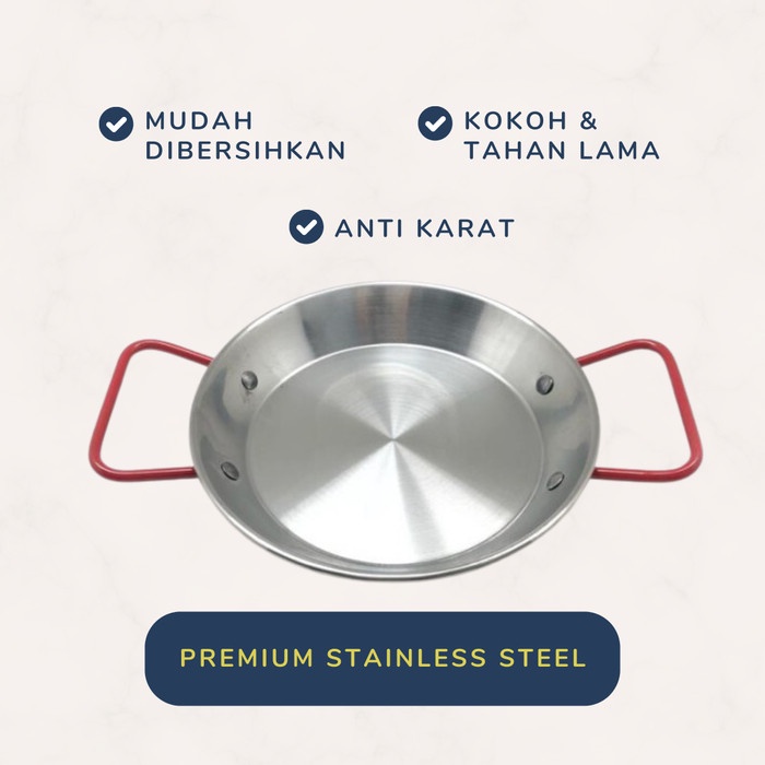 YukBuruanPromobanyak- PAELLA PAN WAJAN DATAR PAN DATAR KOREA STAINLESS STEEL