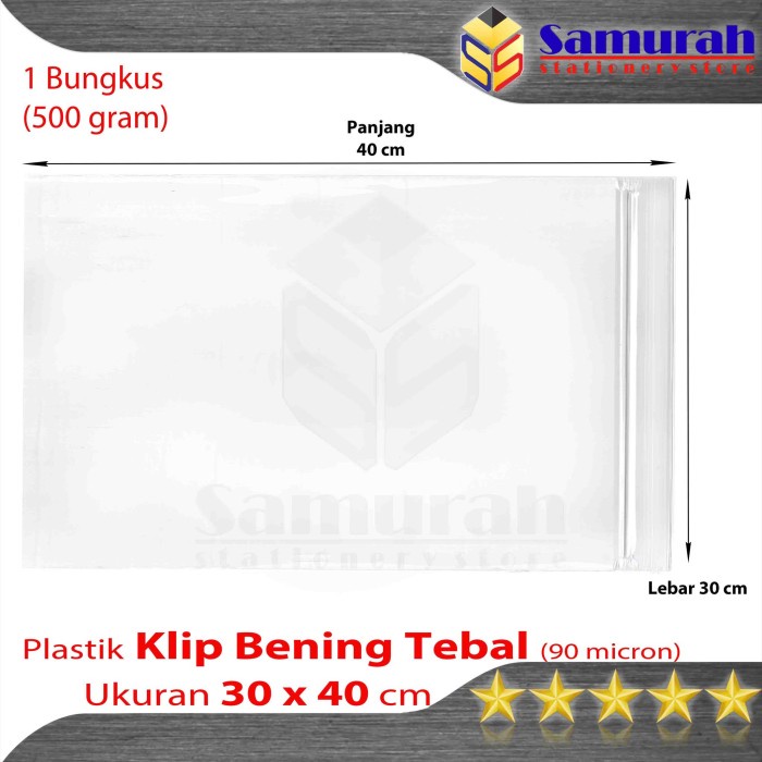 ada- Plastik Klip PP Tebal 30 x 40 x 90 Micron / Zip Lock Transparant PP