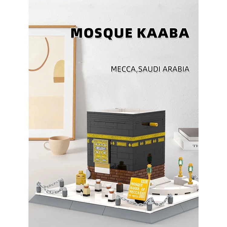Creativity World Famous Islamic Architecture Kaaba Block Toys,Great Mosque of Mecca Model Building