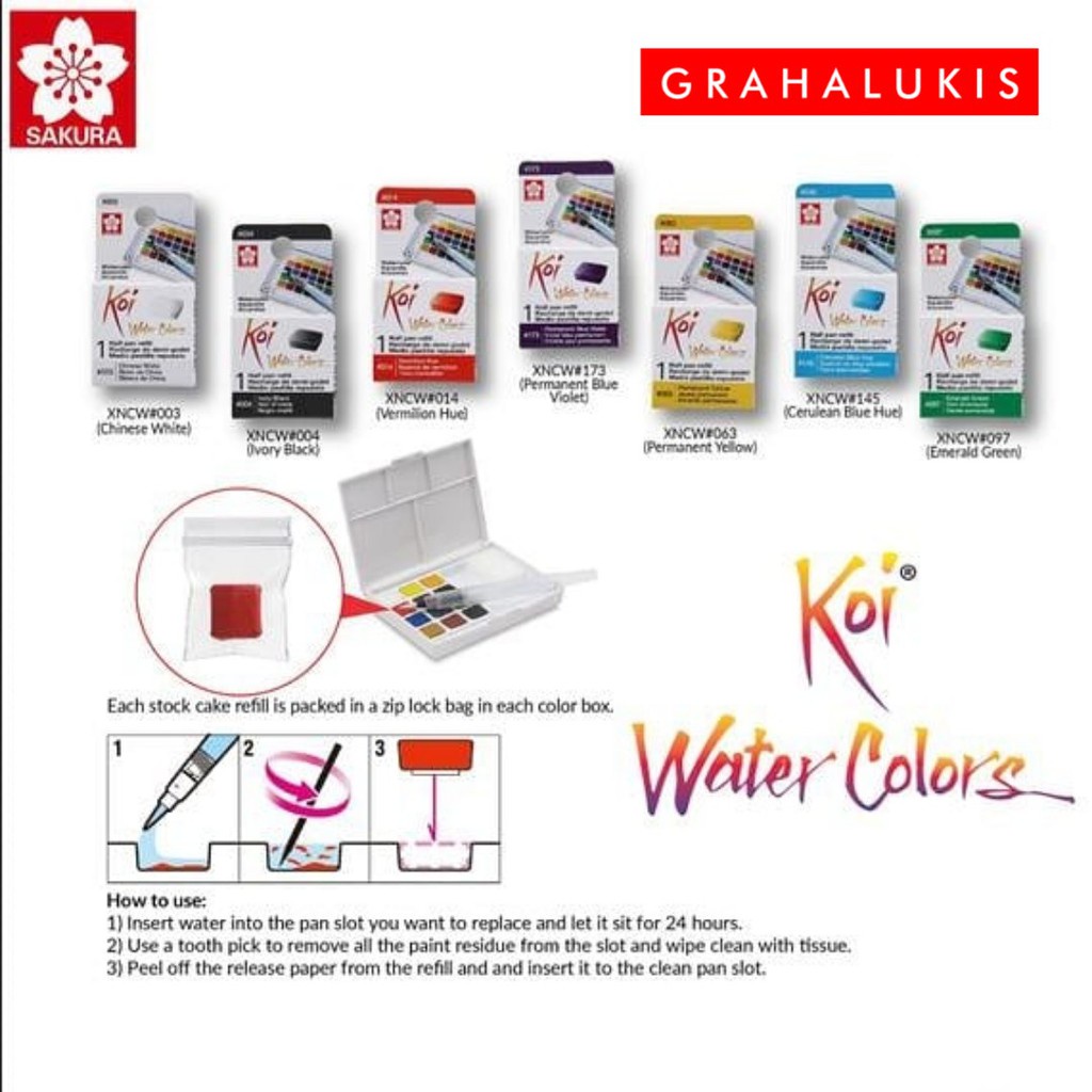 

IK! Sakura Koi Watercolor Halfpans Refill