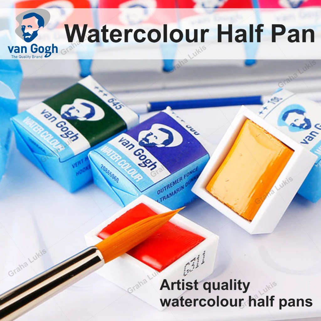 

IK! Van Gogh Watercolour Half Pan - Satuan - Varian 2 Blue / Green / Black