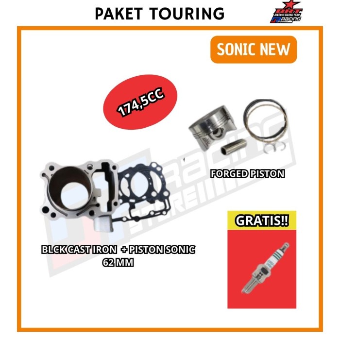 Paket Bore UP Sonic 150 BRT-Blok Cast Iron - Piston 62-Paket Touring 1