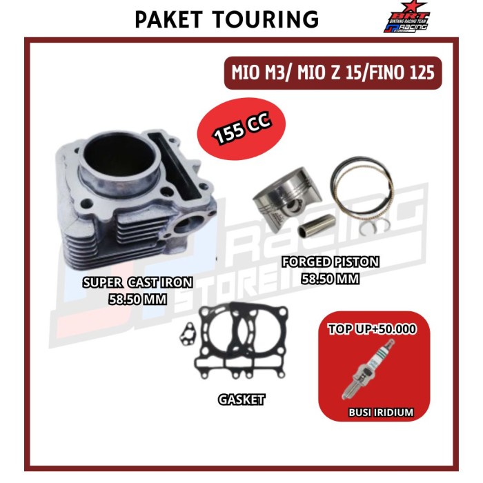 BRT Paket Touring 1-Bore UP MIO M3/MIO Z 125/Fino - Blok Piston 58.50