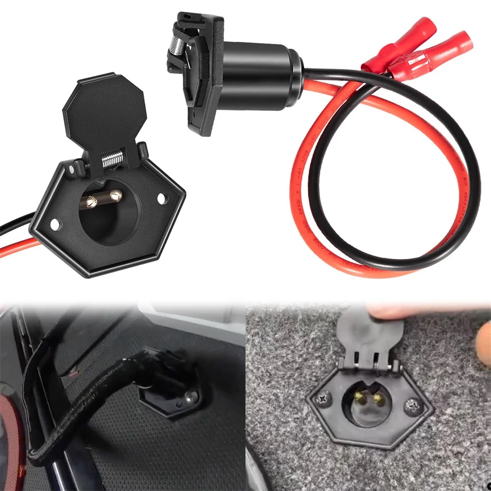 Baru 2-Prongs Power Receptacle for 8M4000954 Trolling Motor 12V 24V 36V Trolling Motors for Bow-Pane