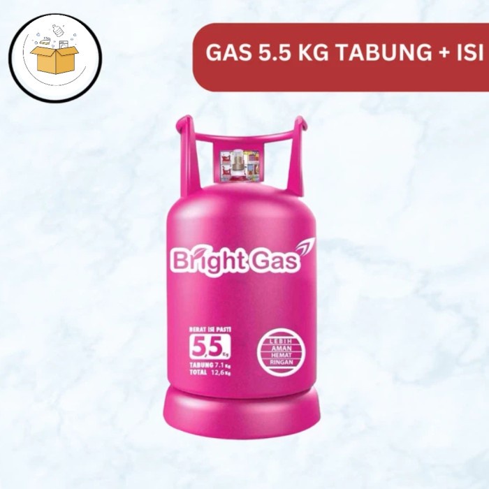 silahkan- Tabung Gas Elpiji / LPG 5.5 Kg + ISI PERTAMINA BRIGHT GAS Tabung Pink