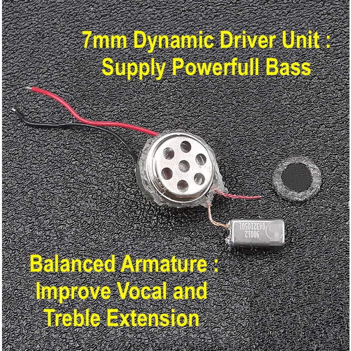High End Balance Armature Dynamic Driver Unit 2Ba 1Ba+1Dd Terlaris