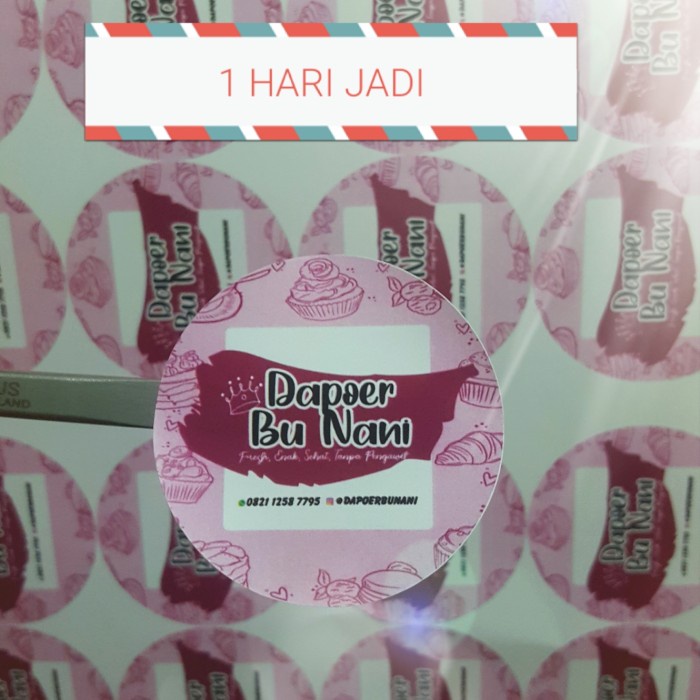 

New cetak stiker kemasan A3+ Cutting 1 hari jadi