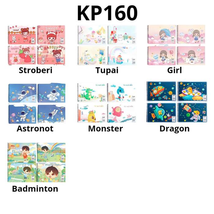 

New KP160 - SKETCHBOOK A4 BUKU GAMBAR BUKU WARNA ANAK ASTRONOT JILID SPIRAL KERTAS TEBAL 30 LEMBAR