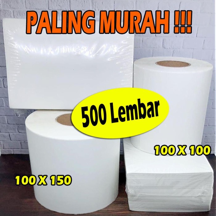 

New 100x100 100x150 Label Sticker Thermal / Kertas Thermal / Stiker Resi