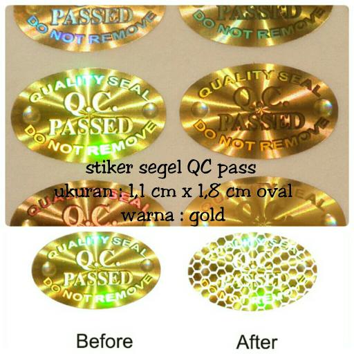 

New Stiker Segel Hologram QC PASSED OVAL