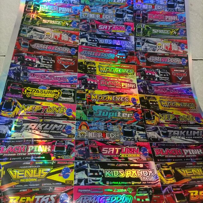 

New UPDATE sticker tunggal jaya panjang 45 pcs, sticker bus basuri full tunggal jaya model panjang