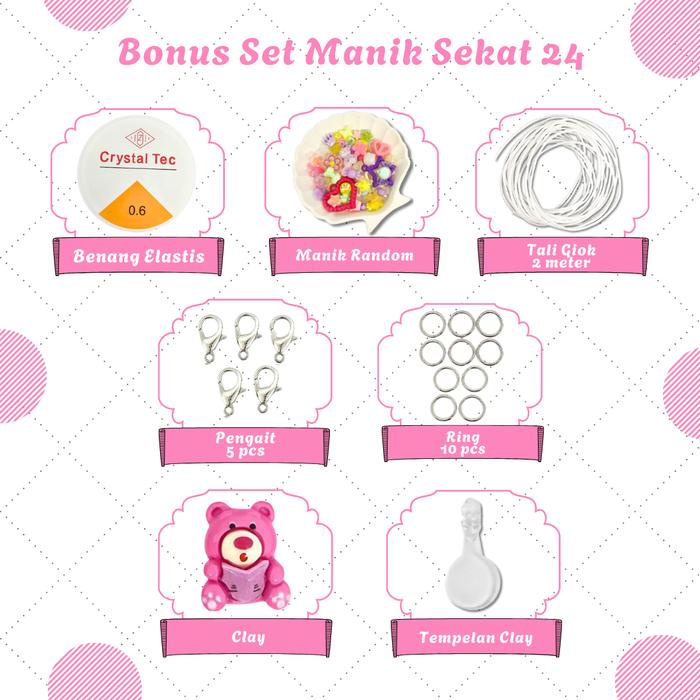 

New DIY Manik Manik Set Aesthetic - 1 Set DIY Manik Manik - Manik Manik 1 Set Kotak Lengkap (BONUS
