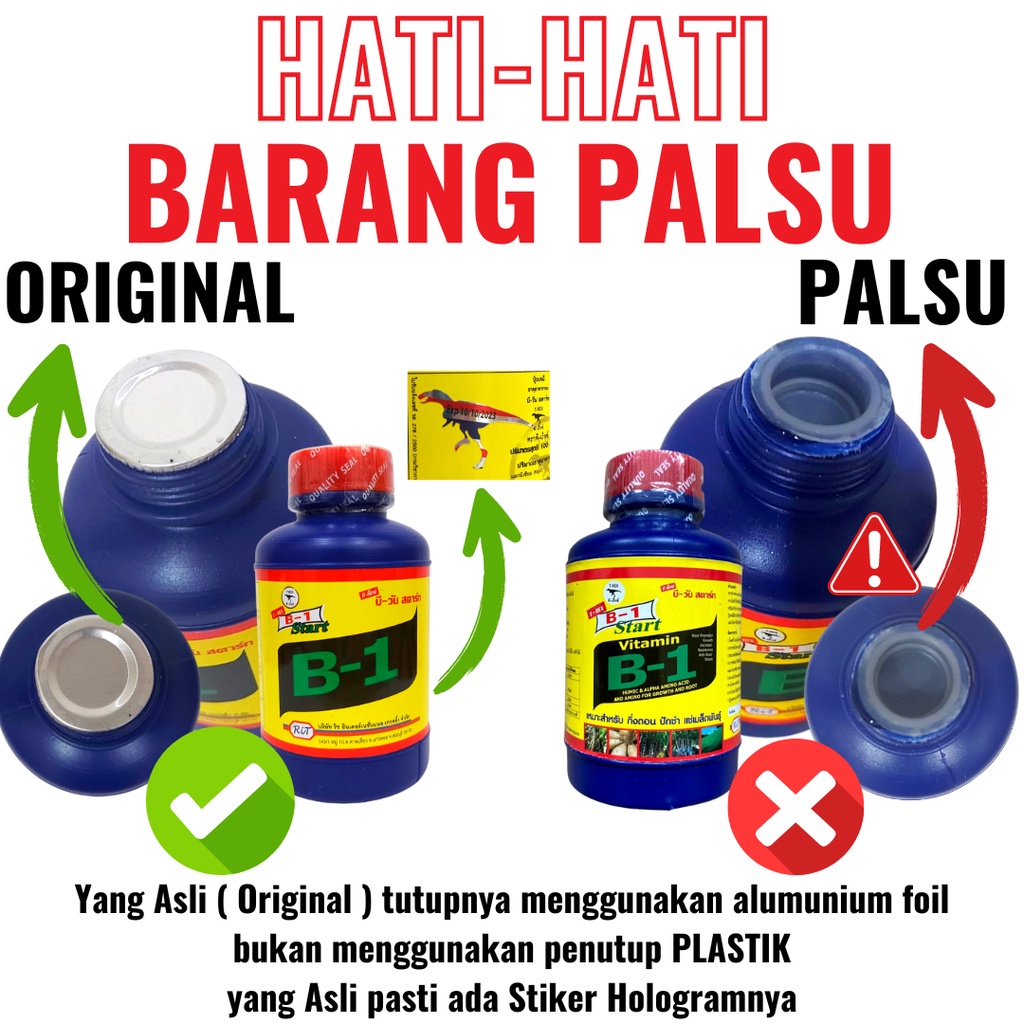 Vitamin anti stres&pupuk cair B1 Start ori Thailand 100ml