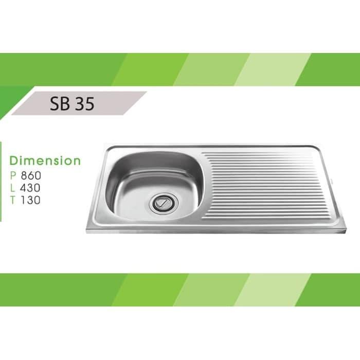 silahkan- bak cuci piring tangan royal SB 35 sayap stainless BCP kitchen sink