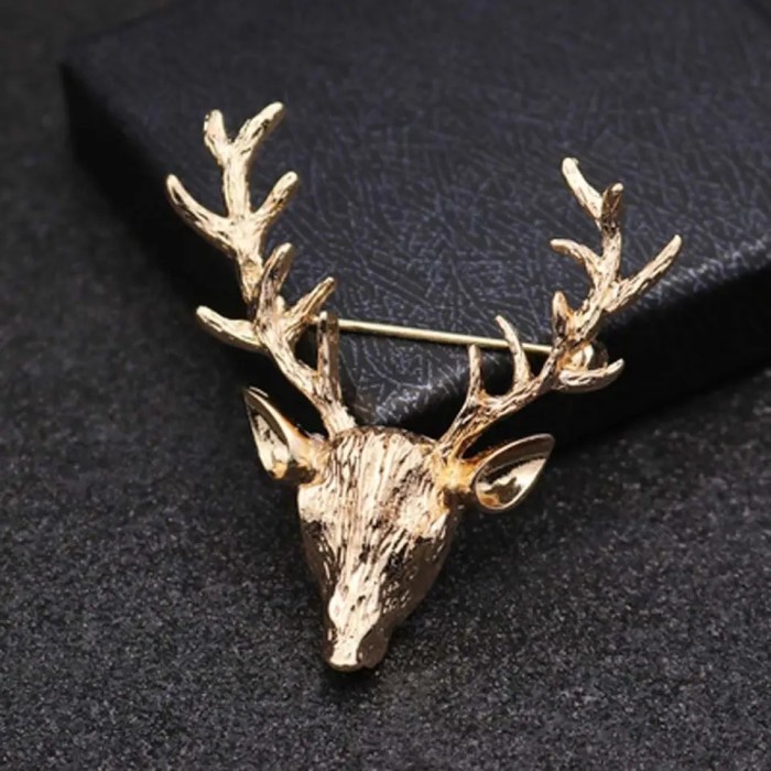 Ready Houseofcuff Lapel Pin Brooch Rusa Deer Pin Jas Ready