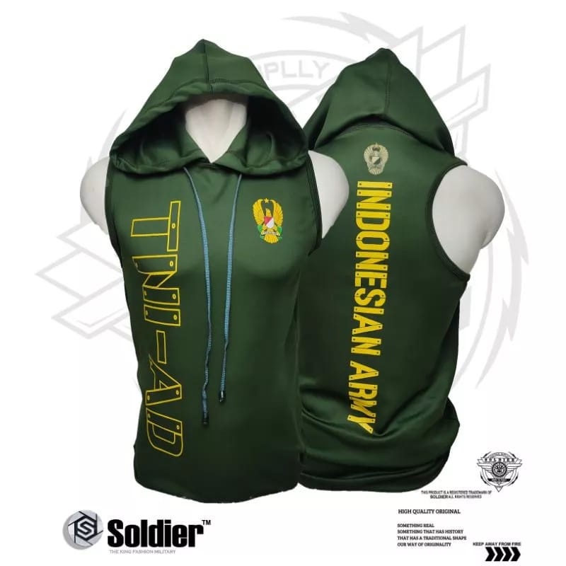 Singlet Hoodie TNI - AD / singlet gym