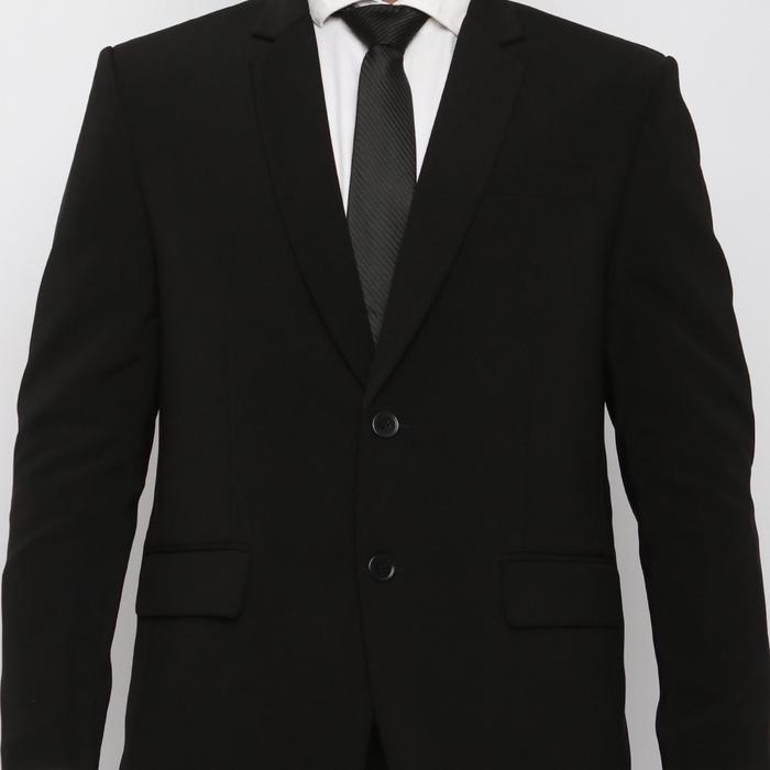 Promo Jas Wisuda Blazer Pria Hitam List Pinggir Jas Formal Jas Pengantin Nikah Jas Kerja Murah