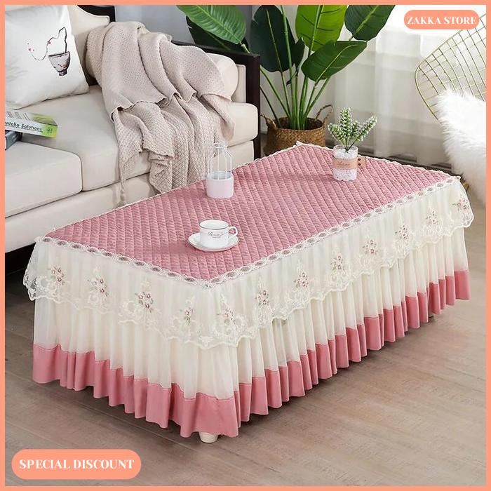 Zakka Store Cod Taplak Meja Persegi Panjang Renda / Taplak Meja Modern Renda / Taplak Meja Tamu