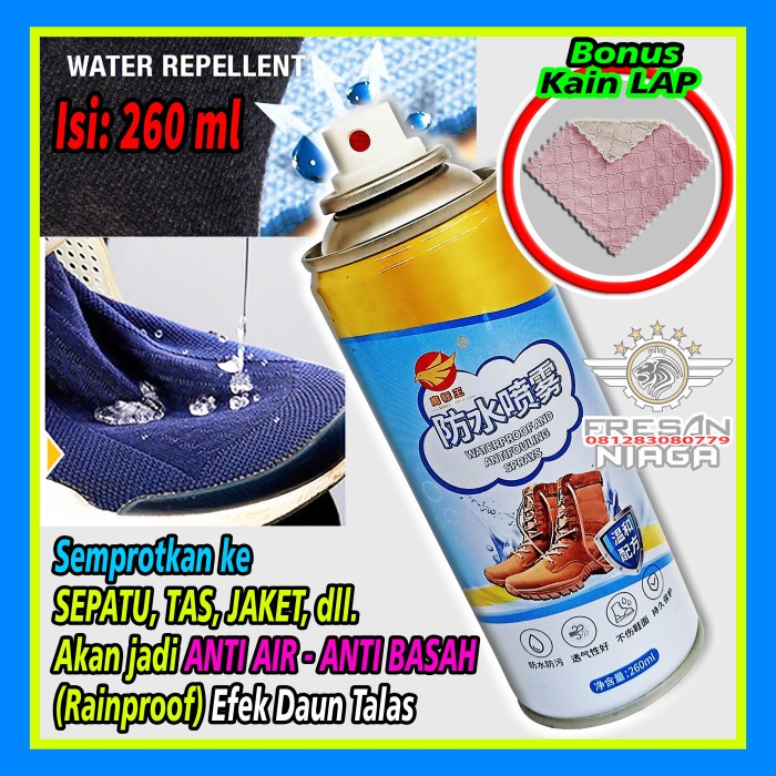 Waterproof Spray Pelapis Anti Air Anti Basah Sepatu Tas Topi Jaket dll
