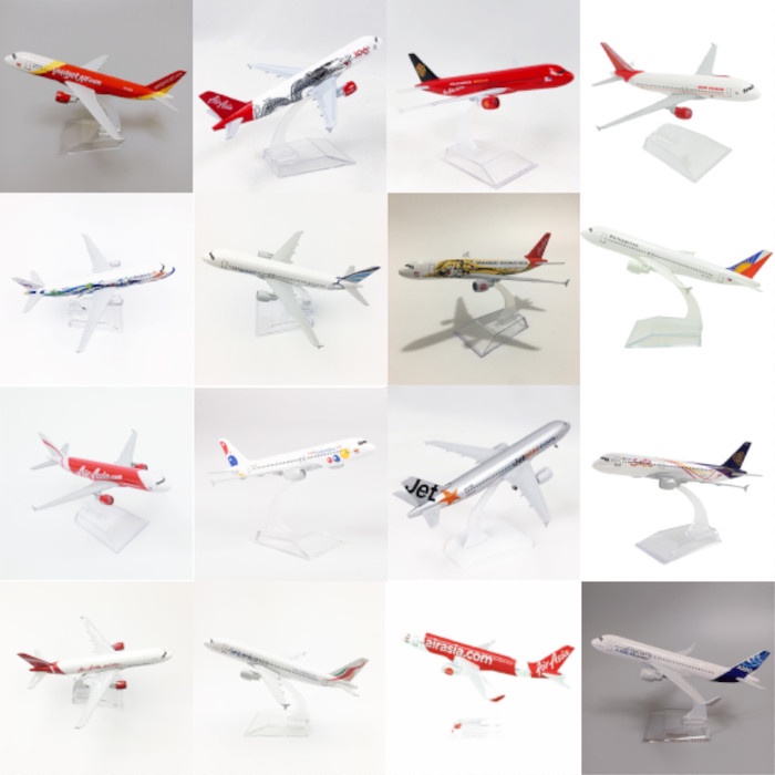 HOT SALE MURAH Diecast Pesawat Airbus A320, banyak variasi, Miniatur A 320