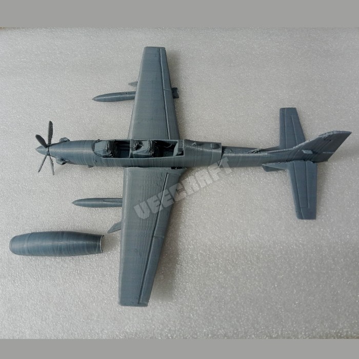 TERBARU 3D Print Miniatur Pesawat EMB314 Super Tucano Scale 1-48