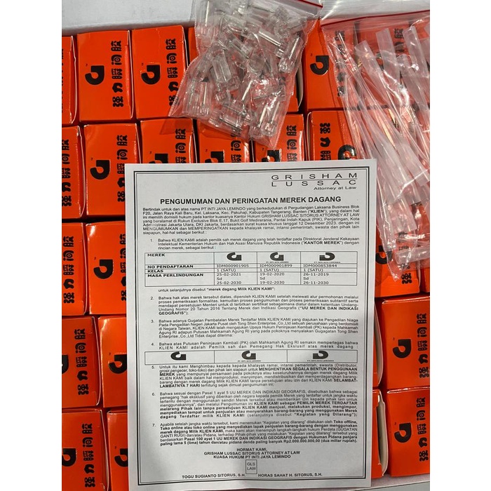 LEM KOREA G ORIGINAL 1 DUS (50PCS) / LEM G SUPER REKAT LEM CINA