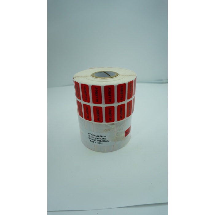 

STIKER ALLERGY MERAH KOTAK TULISAN HITAM 20X10MM @5000 PCS IN ROLL