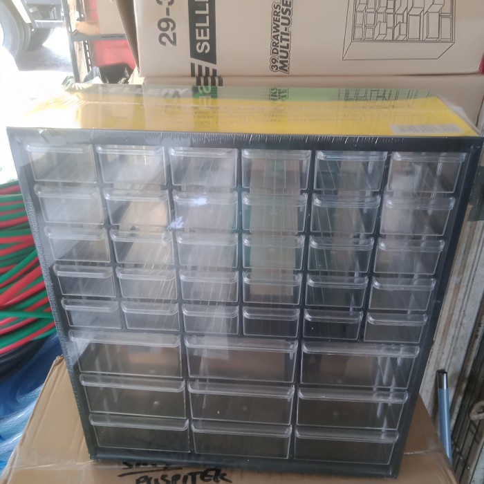 SELLERY RAK PENYIMPANAN KOMPONEN BAUT 39 SLOT BAHAN MIKA 29-320