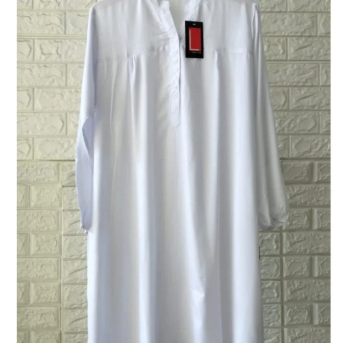 TUNIK POLOS RAYON JUMBO PUTIH