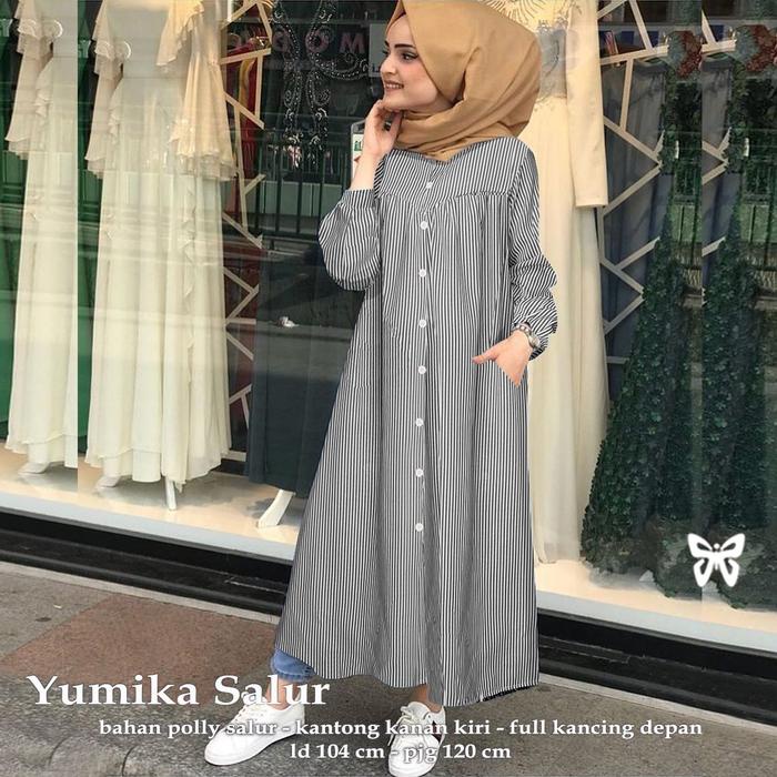 KEMEJA TUNIK JUMBO PANJANG YUMIKA XL, XXL, 3XL KATUN CHEMBRE GOOD QUALITY
