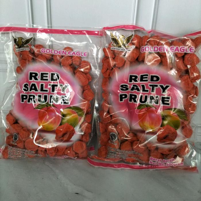 kiamboy merah asin 500 gr manisan buah prune kering merah