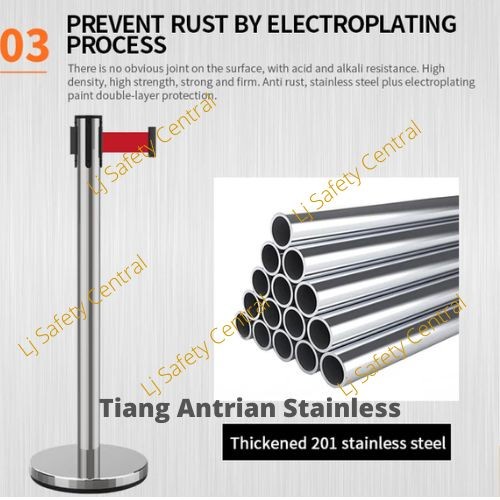 

Tiang Antrian Stainless Queue Line Standing Barrier