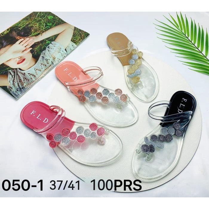 Sandal Jepit Wanita Import Jelly Kaca Tali Nadine Winola Collection WNL 050