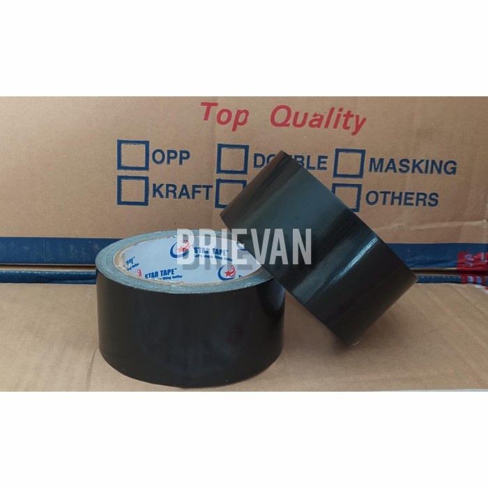 

New Lakban kain hitam 2 inch Cloth Tape Hitam 48mm x 11 m