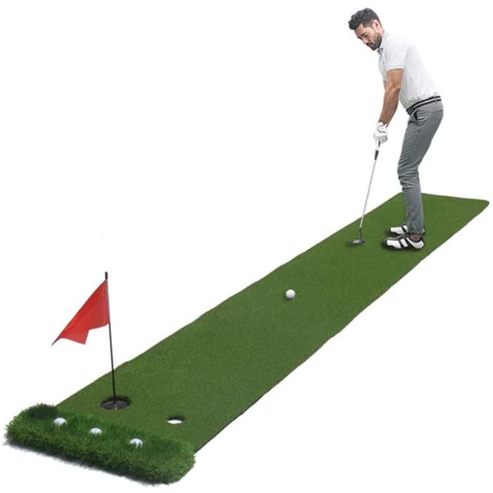 Portable Mini Golf Putting Mat Realistic Grass Turf Training Mat