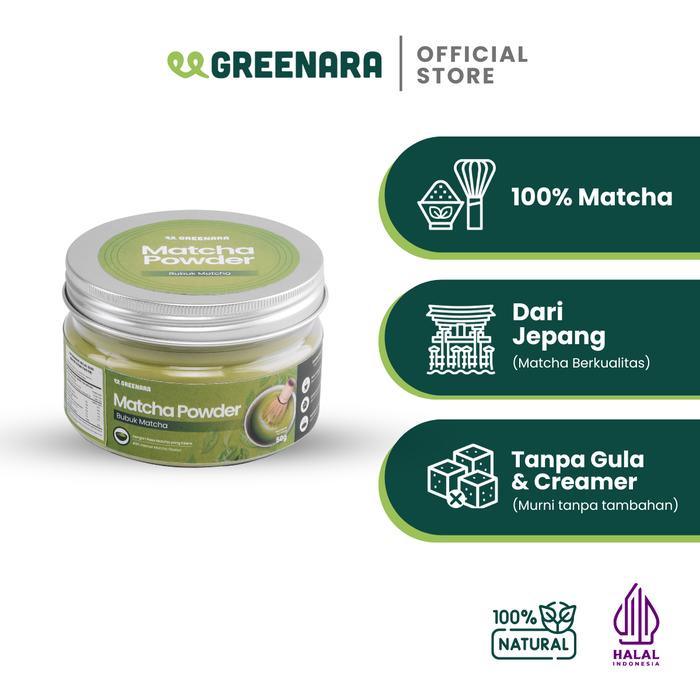 

Greenara Matcha Powder 50g / Bubuk Minuman Matcha / Bubuk Green Tea