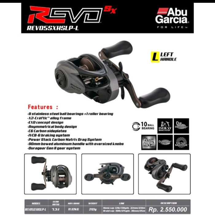 Ready reel abu garcia revo 5 sx