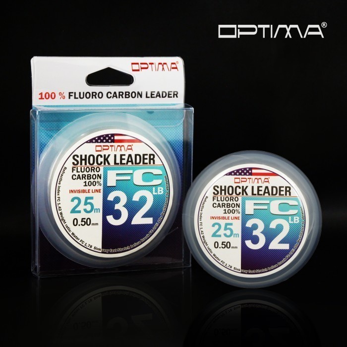 Ready Senar Pancing Leader Optima 100% FluoroCarbon 32/41/53Lbs 25m