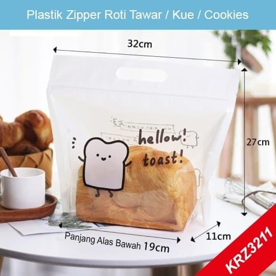 Plastik Roti Tawar Ziplock KRZ3211 Kemasan Plastik Roti Tawar Klip