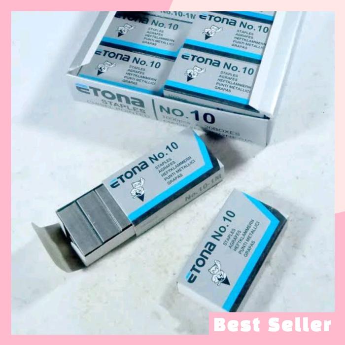 

New Staples Isi Hekter Etona No. 10 1 Pack Isi 20 Pcs Besi Stapler Stationery Binder