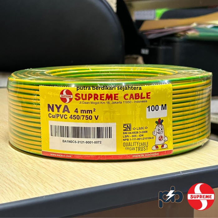 Kabel NYA 4mm Merk Supreme / Kabel NYA 4 mm Supreme