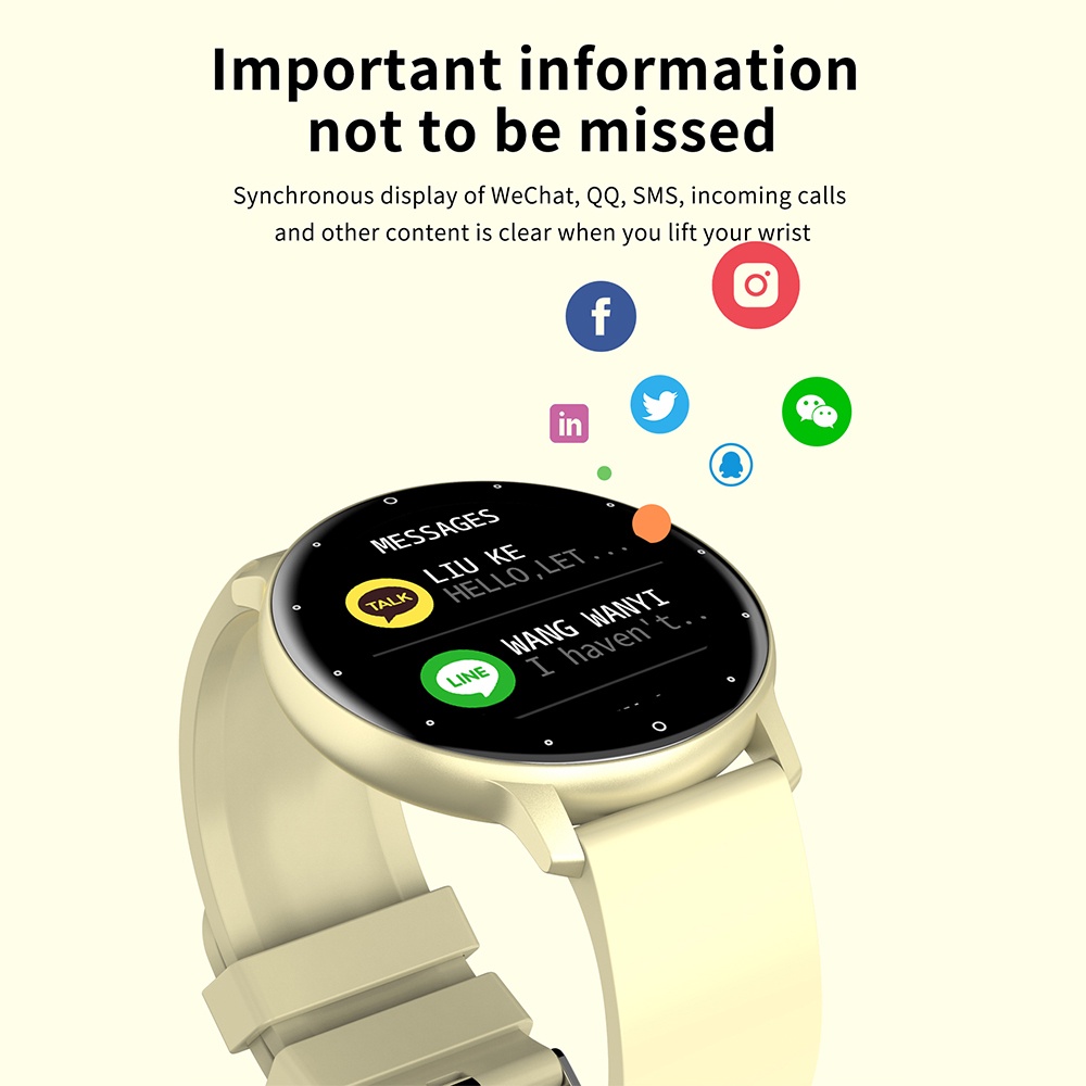 NEW BIDEN SmartWatch ZL02D Fitness Trackers Sleep Monitoring Pedometer Music Heart Rate Monitor Jam